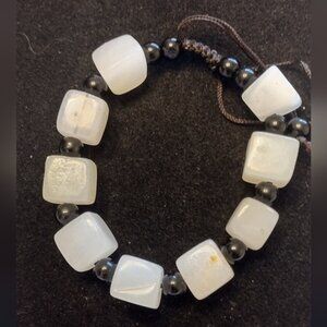 White Jade Adjustable Bracelet